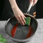 Food Grade 304 Stainless Steel Non Stick Pan Honeycomb Pot Bottom