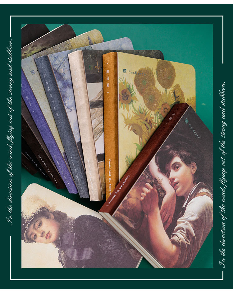 Retro Van Gogh Oil Painting Notepad Artistic Literary Notebook for Business Promotion