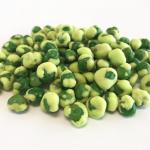 Popular Wholesale Vegan Yellow Wasabi Flavor Fried Coated Green Peas Snack Foods