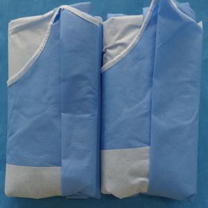 Quality 510K Reinforced SMS Nonwoven Hospital Grade Aami Level 4 Surgical Gown EO Sterilie wholesale
