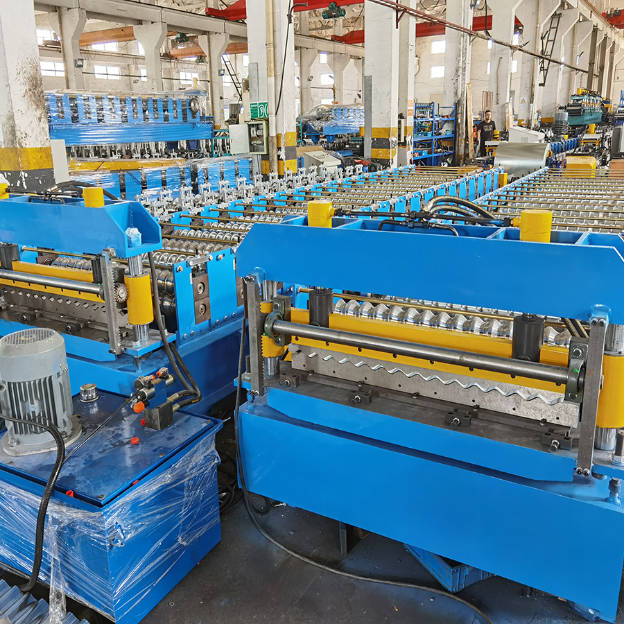 Triple Layer Roof Sheet Roll Forming Machine Corrugated Tile