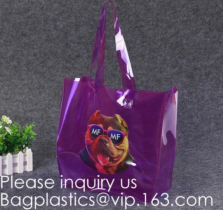 Custom Logo Home Textile Clear Vinyl PVC Plastic Quilt Blanket Zipper Bag With Handles,promotional pvc shopping bag