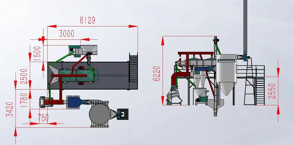 1t-2t/H Activated Carbon Plant Machinery Deep Processing Activated Carbon Equipment