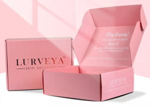 Quality Oem CMYK printing Pink Cosmetic Paper Packaging Cosmetic Shipping Box wholesale