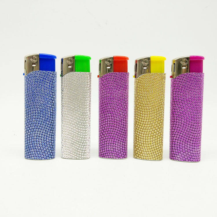 Wholesale Fresh Solid Color Briquet Plastic Electric Lighter for Promotion