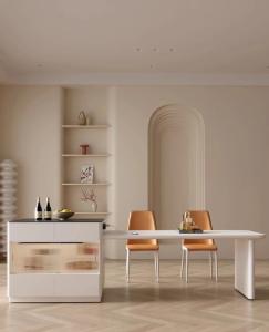 Quality Rock Plate Hotel Restaurant Furniture Creative Dining Table Set wholesale