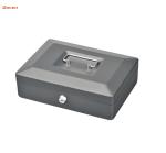 6 Cell Money Bank Box With Key Lock , Grey Color Money Storage Safes