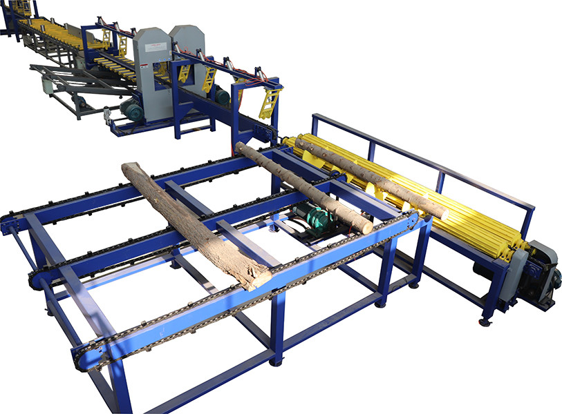 Twin vertical bandsaw mill double cut sawmill Equipment for log edges cutting