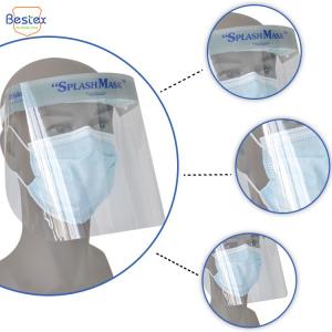 Quality Optically clear PU Foam 32*19cm Anti Fog Face Shields wholesale