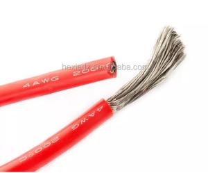 Quality 4 AWG Silicone Rubber Cable 600V 5000 Shares / 0.08mm Red Black Tinned Copper Wire wholesale