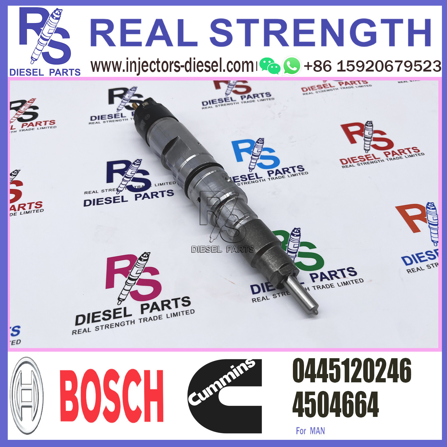 Common Rail Injector (CRIN2) for Khd-Deutz, V-O-L-V, 0445120246, 4504664, 04504664, 21773130