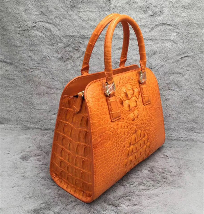 Fashion Authentic Crocodile Skin OL Lady Working Purse Female Handbag Exotic Alligator Leather Women Single Shoulder Bag