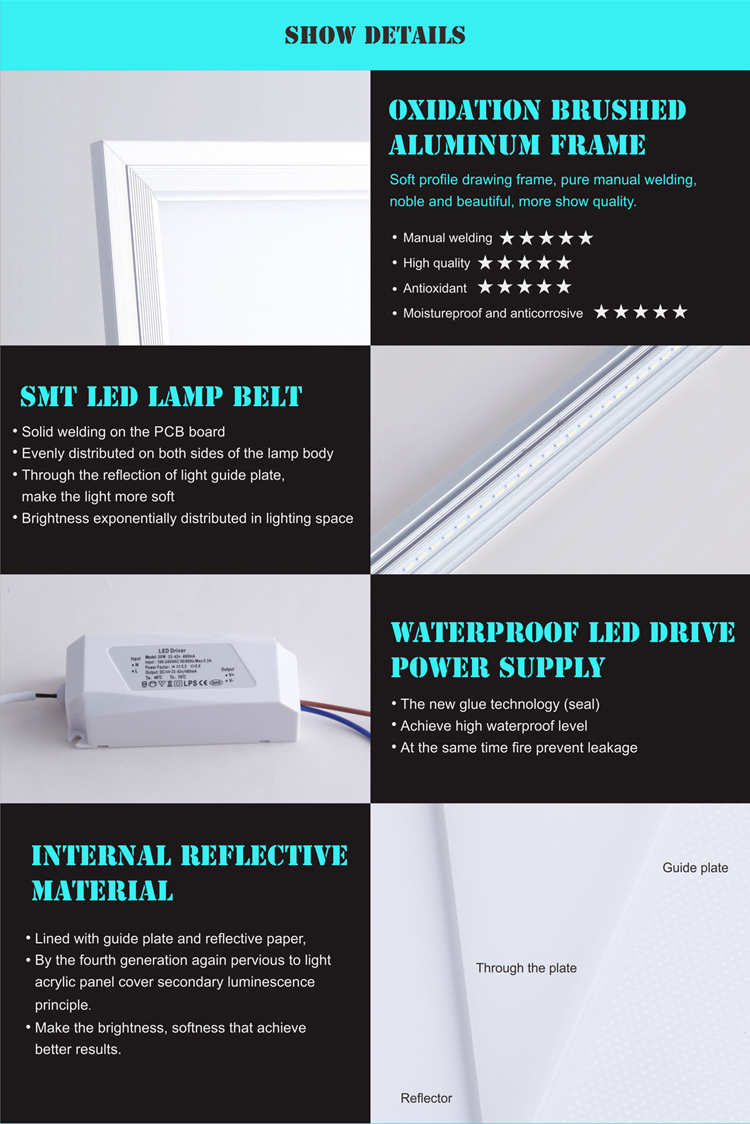 3200ml 40W led panel 600x600 ceiling panel light