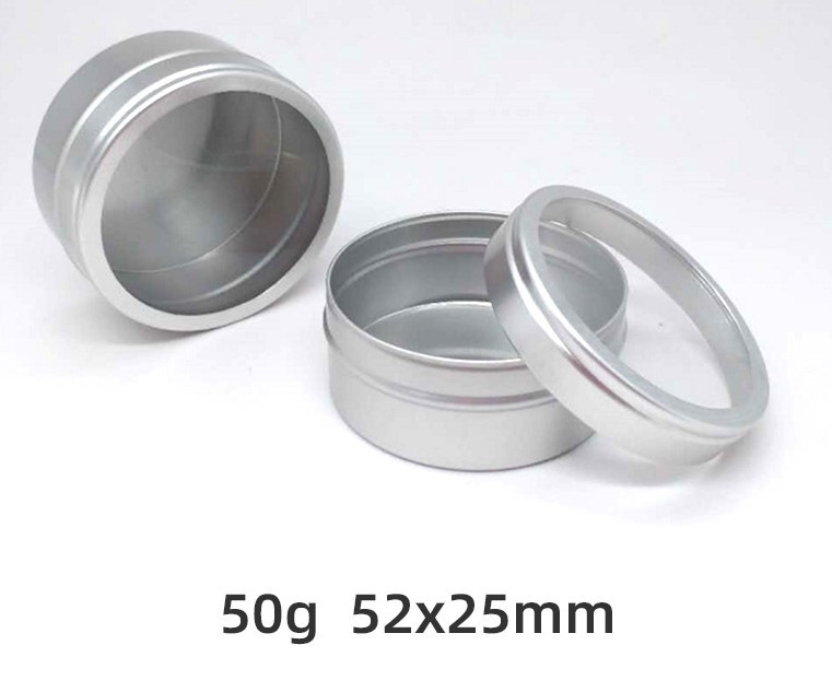 Aluminum Empty 5g 10g 20g Ps Plastic Screw Cap Jar tin box with clear pvc window
