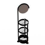 Metal Baskets Liquor Display Cabinet Iron Tube Frame