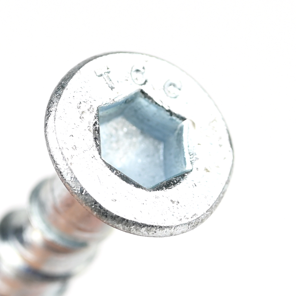 Carbon Steel White Zinc Plated Hex Socket Flat Head Self Drilling Masonry Concrete Screws M8 50mm