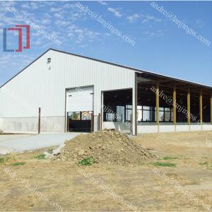 Quality Prefabricated Steel Structure Dairy Cow Shed , Modern Metal Agricultural Sheds wholesale