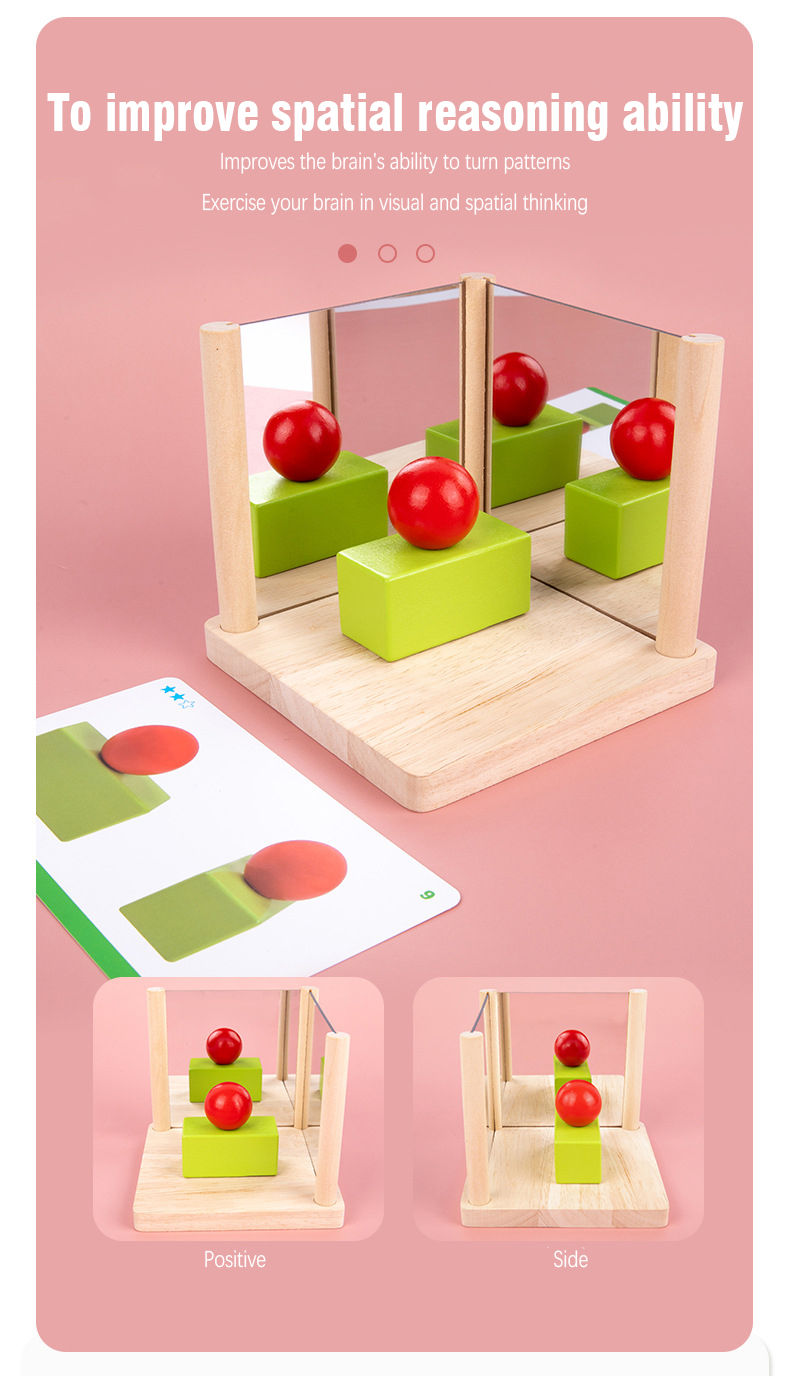 Shape Color Cognition Matching Mirror Blocks Early Learning Toys For 2 Year Olds