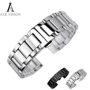 Quality Stainless Steel WatchBand men's bracelet for watches ladies wrist watches Butterfly buckle 18 20 22 24mm watch stra wholesale