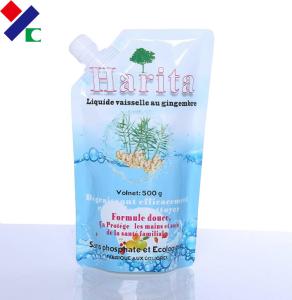 Quality Doypack Standing Washing Powder Packaging Bag / 80 mic Liquid Detergent Pouch wholesale
