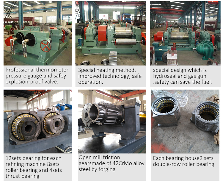 55kW Two Roll Rubber Refiner Mill Rubber Process Machine Tyre Refinery
