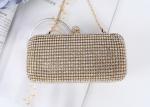 Women Glitter Mesh Rhinestone Bridal Evening Bag With Shoulder Chain
