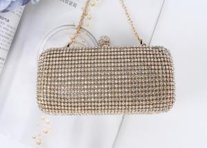 Quality Women Glitter Mesh Rhinestone Bridal Evening Bag With Shoulder Chain wholesale