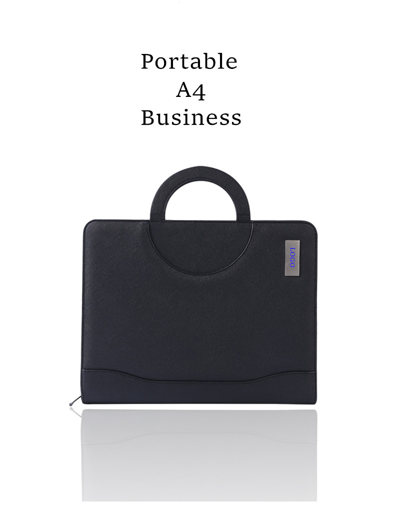 Multifunctional Waterproof Power Bank Notebook Portfolio Leather Material