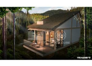 Quality Light Steel Structure Modern Holiday Homes Wooden Appearance Slope Roof Type wholesale