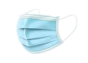 Quality Blue Three Layer Disposable Face Mask Non Woven Prevent Respiratory Infections wholesale