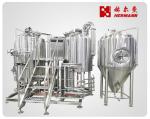 3000 L Craft Beer Brewing Equipment With Brushed Stainless Steel Surface