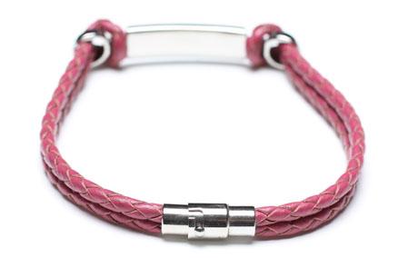 Leather Bracelet, Stainless Steel Clasp, 8 Inches