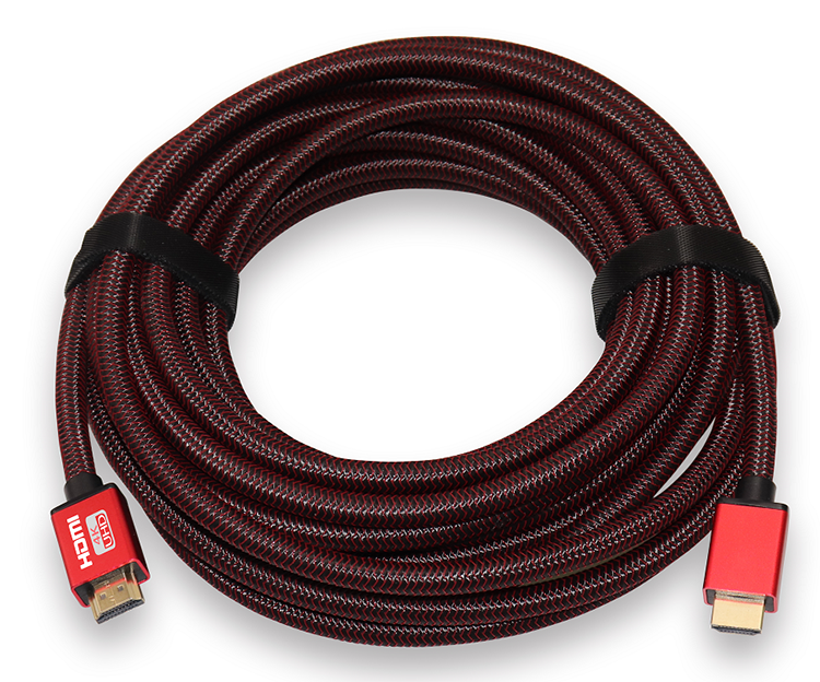 High Speed Compatible Male To Male Ethernet Custom Gold Plated Nylon-Braided 4K 60Hz Hdmi  Cable