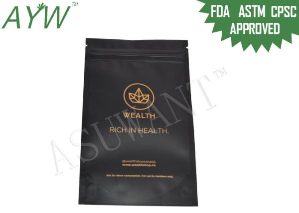 Healthy Matte Mylar Tiny k Bags For Drugs , Food Bags Packaging With Top Opened