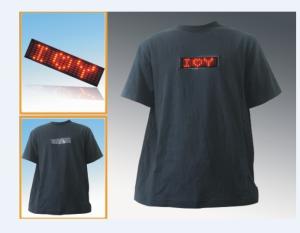 Quality Flashing LED name badge Promotional T-shirt wholesale