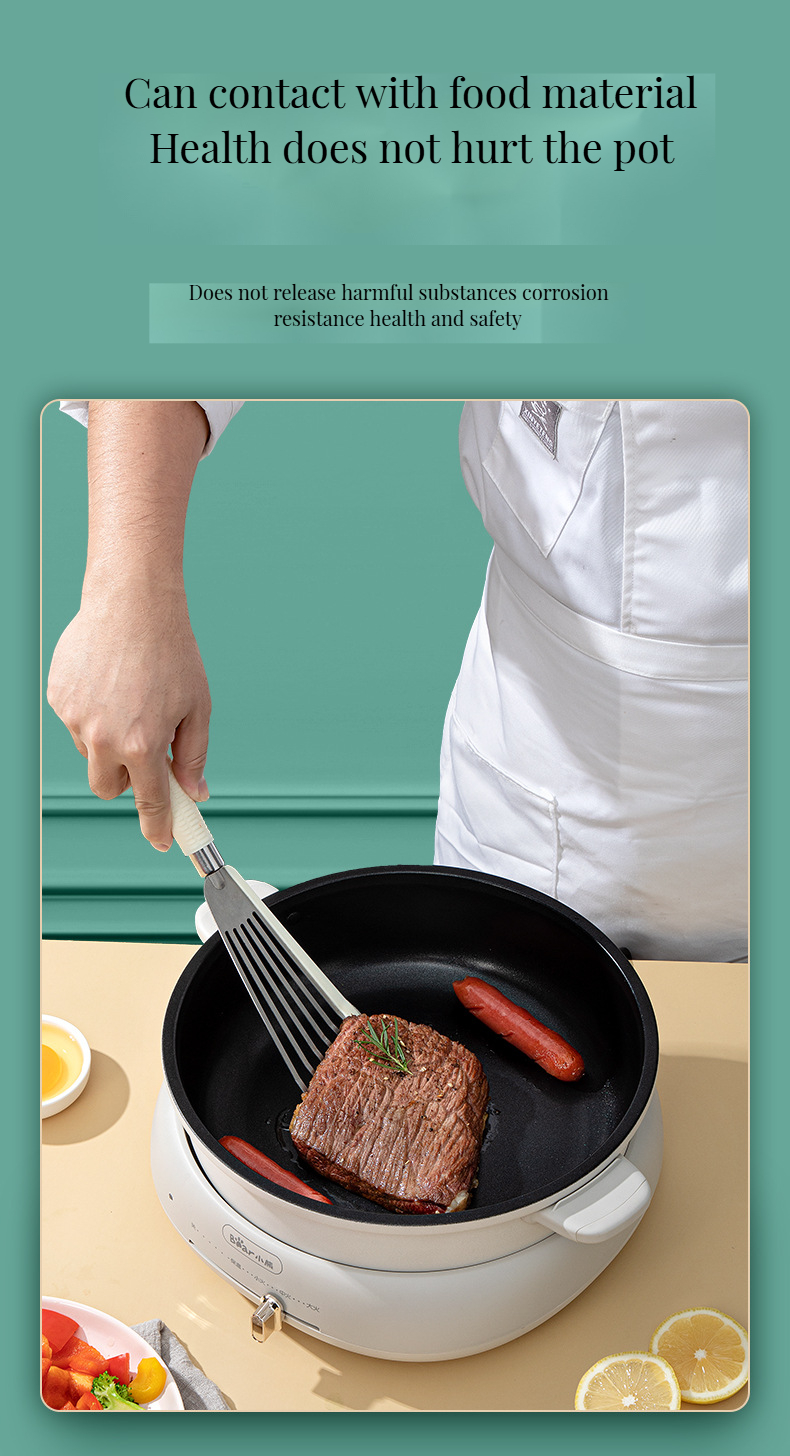 Versatile Stainless Steel Slotted Fish Spatula Heat Resistant Turner for Nonstick Cookware