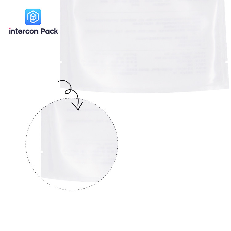White Kraft Paper Composite Plastic Bags Translucent Protective Mask Packaging Bag