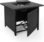 Patio Outdoor Steel 28 Inch Gas Square Fire Pit For Patio Garden Outdoor