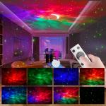 Multiscene ABS Star Moon Projector Lamp , Voice Control Moonlight Starlight