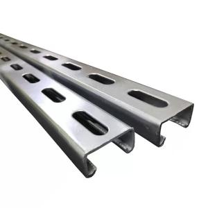Quality Fire Resistant C Shaped Steel Galvanised Slotted Channel For Industrial Constructions wholesale