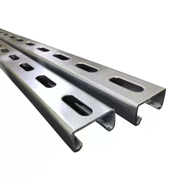 Fire Resistant C Shaped Steel Galvanised Slotted Channel For Industrial