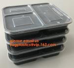 Airtight leakproof microwave custom rectangle plastic meal compartment bento