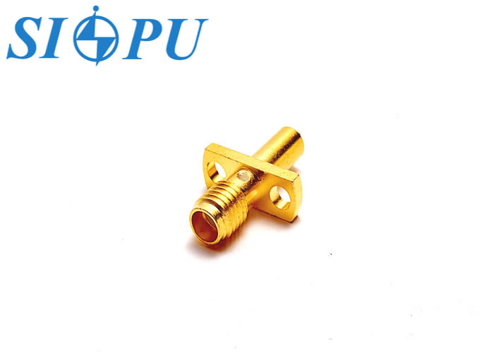 Microstrip Coaxial Female SSMA RF Connector Flange Mounted