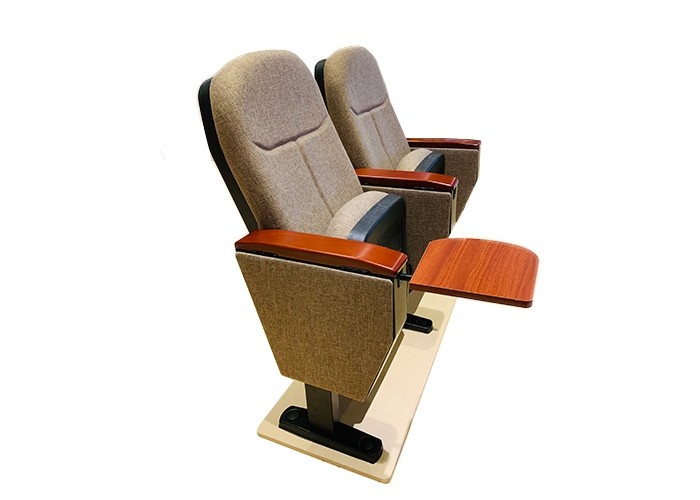 Retractable Solid Rubber Wood Armrest Church Auditorium Chairs