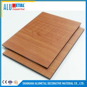 Quality 2440mm 3mm Wooden Aluminium Composite Panel Anodized For Exterior Wall wholesale