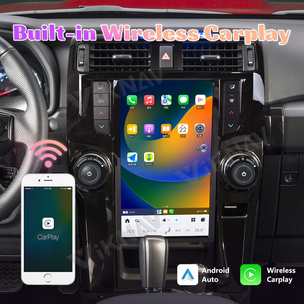 Viknav Car Radio For Toyota 4 Runner (2009-2019) 13.6 inch Android 13 GPS Navigation Auto Multimedia Player 2 Din Stereo