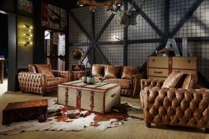 Quality Dark Brown High End Soft Leather Sofa High Density Foam / Sponge For Living Room wholesale