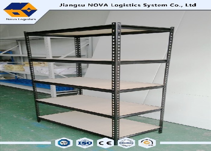 Warehouse Steel Light Duty Racking Nice Rivet Boltless Shelving WIth Simple Structure