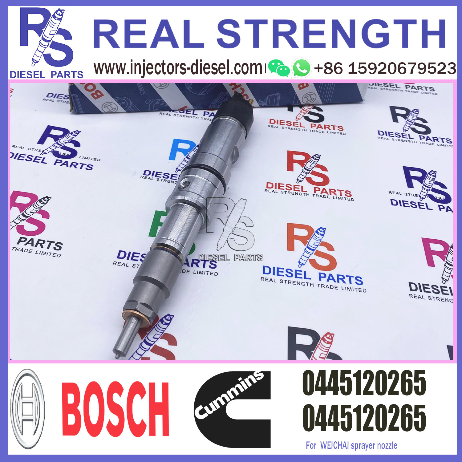 HOWO 380 BOSCH Diesel Injector 0445120265 612630090028 VG1246080051