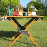 Classic Roll Up Aluminium Camping Table Outdoor Anti Slip Feet Portable Beach